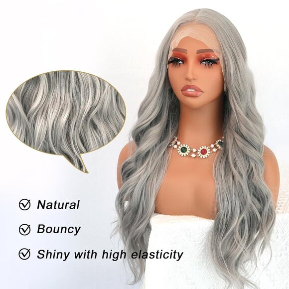 Gray Beauty Lace Front Wig main image 4